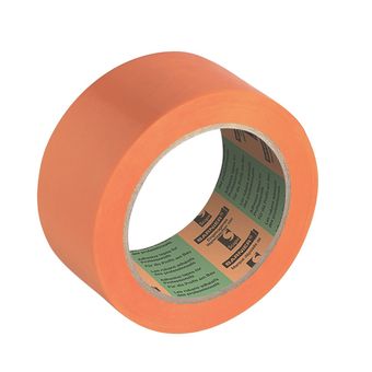 Ruban PVC plastifié adhésif spécial BTP - BARNIER Orange