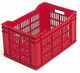 9327.000.246 Rouge - 50 Litres - Parois ajourées - Fond ajouré lisse (21050)